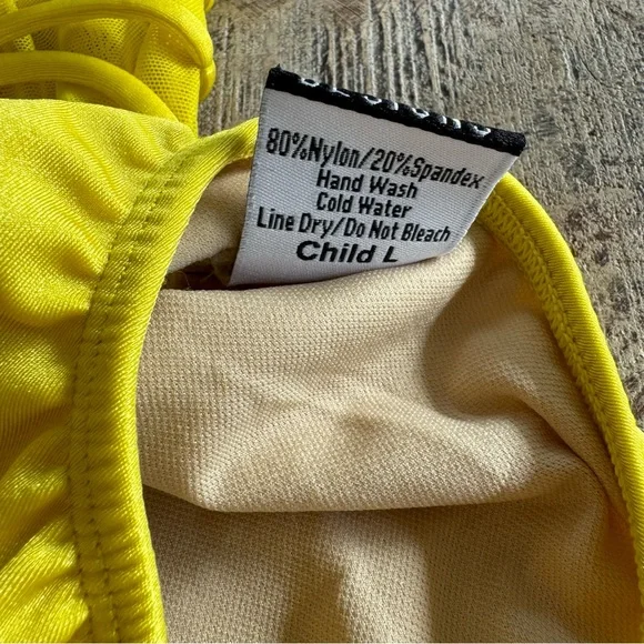 LA Designs Dance Leotard Size Child Large Yellow - Picture 6 of 9